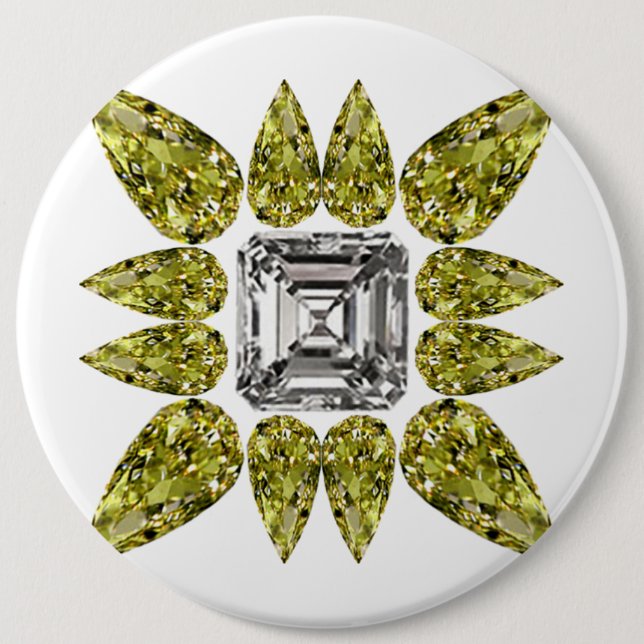 Yellow Pear Diamond Button (Front)