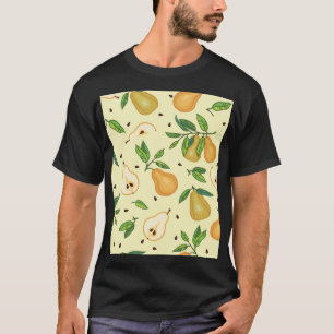 Yellow Pear Fruits: Vintage Illustration. T-Shirt