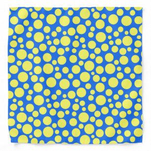 Yellow peas on a sky blue background bandana