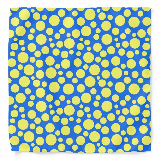 Yellow peas on a sky blue background bandana (Front)