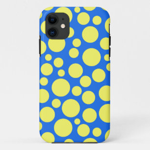 Yellow peas on a sky blue background iPhone 11 case