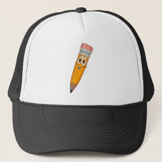 Yellow Pencil Cartoon Trucker Hat