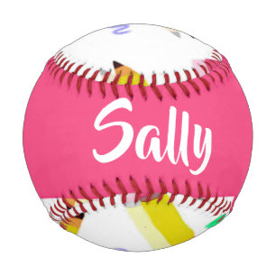 Yellow pencils and scrabbles on white baseball