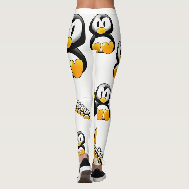 yellow penguin white legging teenager (Back)