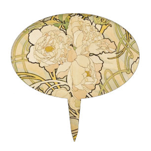 Yellow Peonies Cake Topper