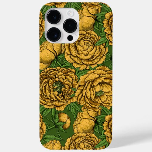 Yellow peony bouquet Case_Mate iPhone 14 pro max case