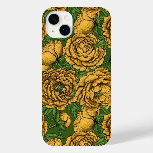 Yellow peony bouquet Case-Mate iPhone case (Back)