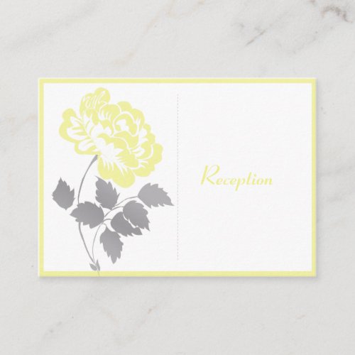 Yellow Peony on White Enclosure Card Business Card