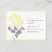 Yellow Peony on White Enclosure Card (Back)