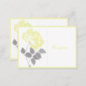 Yellow Peony on White Enclosure Card (Front/Back)