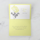 Yellow Peony on White with Gray Thank You Card (Inside)