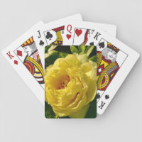 Yellow Peony Playing Cards