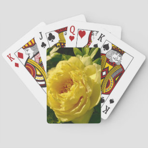 Yellow Peony Playing Cards
