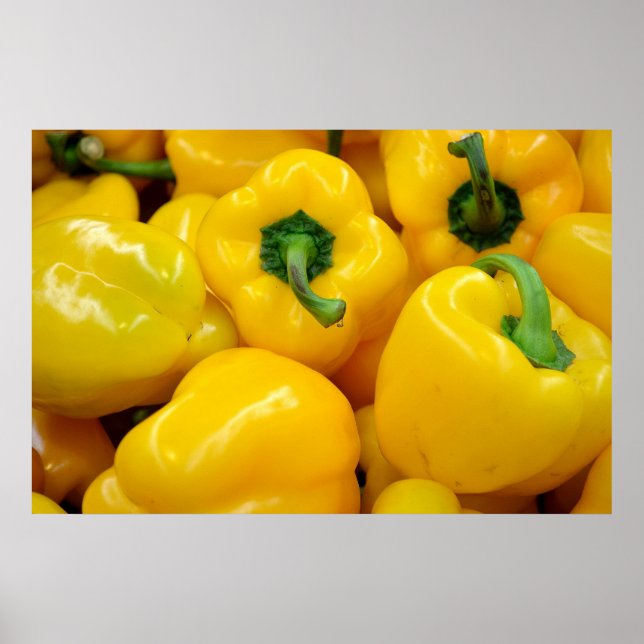 Yellow Peppers Background Poster (Front)