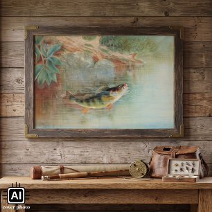 Yellow Perch by S.A. Kilbourne, Vintage Fish Poster