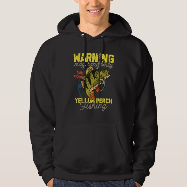 Yellow Perch Fishing Freshwater Fisherman Hoodie (Front)