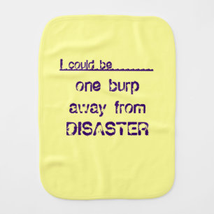 Yellow Personalized Funny Unisex Burp Cloth