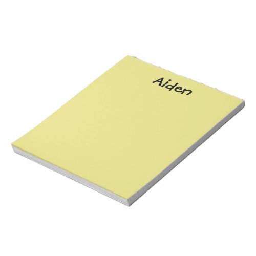 Yellow Personalized Notepad