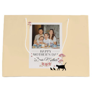 Yellow Personalized Photo and Mothers Day Large Gift Bag