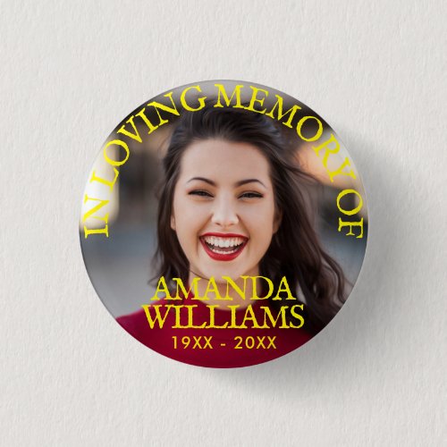 Yellow Personalized Photo Memorial