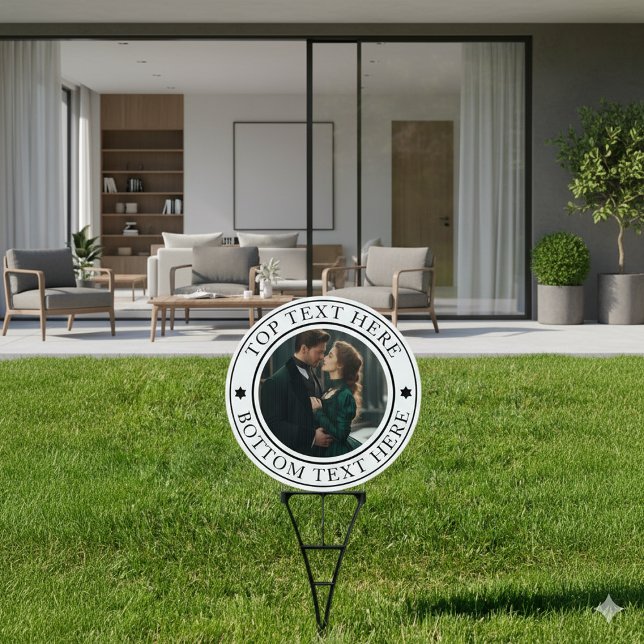 Yellow Personalized Yard Sign with Text & Logo (Personalized Yard Sign with Text & Logo)