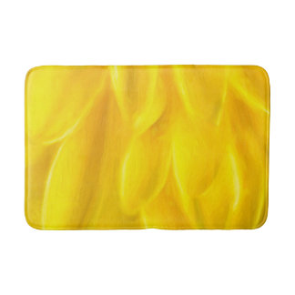 Yellow Petal Abstraction Medium Bath Mat