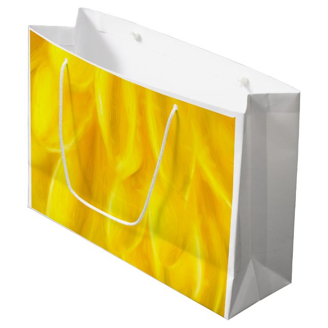 Yellow Petals Gift Bag - Large (Front Angled)