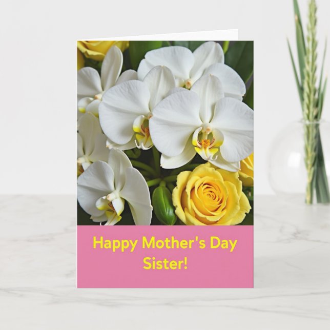 Yellow Petals Mothers Day Card (Front)