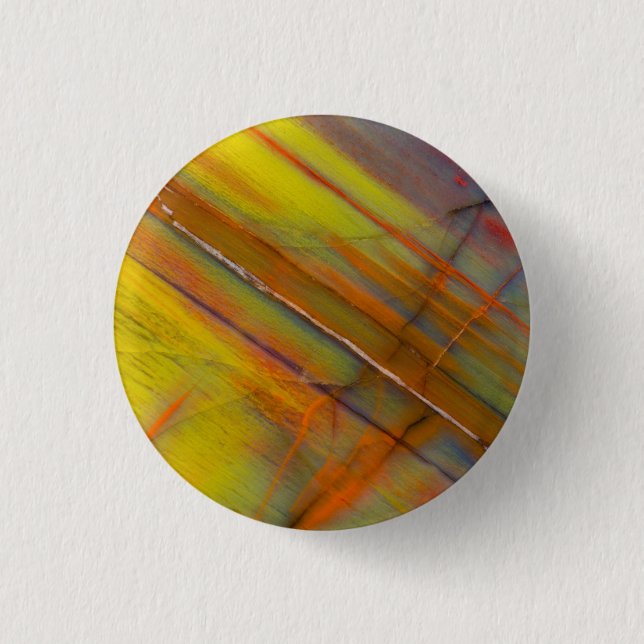 Yellow Petrified Wood Button (Front)