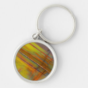 Yellow Petrified Wood Keychain