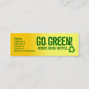 yellow, phone_recycle, Name, Address 1, Address... Mini Business Card