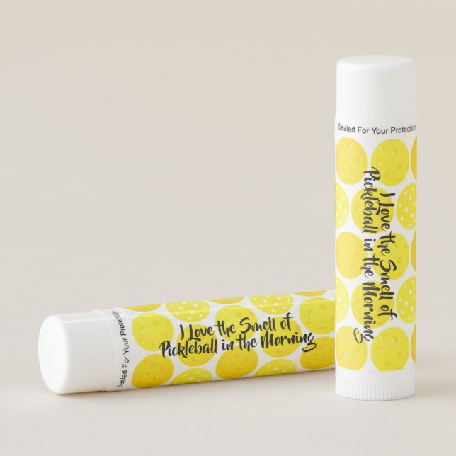 Yellow Pickleball Balls Pickleball Party Favor Lip Balm (Front)