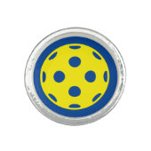Yellow pickleball logo ring (Front)