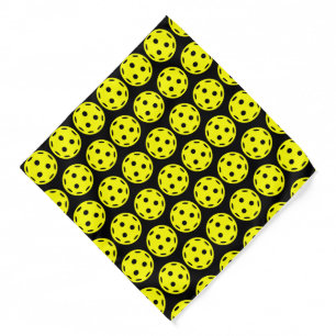 Yellow Pickleball Pattern Bandana