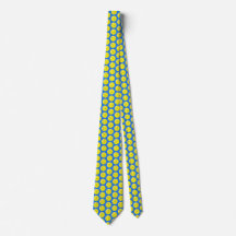 Yellow Pickleball Pattern on Blue
