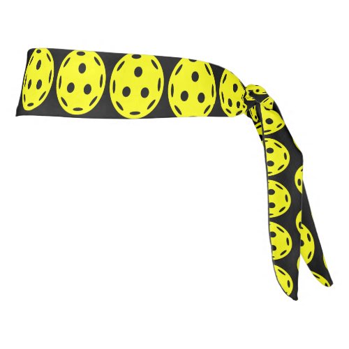 Yellow Pickleball Pattern Tie Headband
