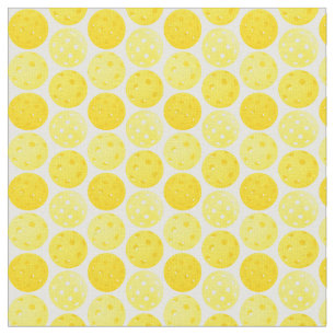 Yellow Pickleballs on White Fabric