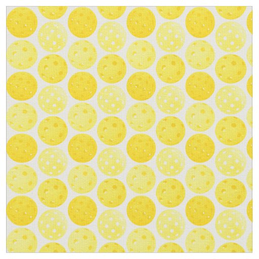Yellow Pickleballs on White Fabric