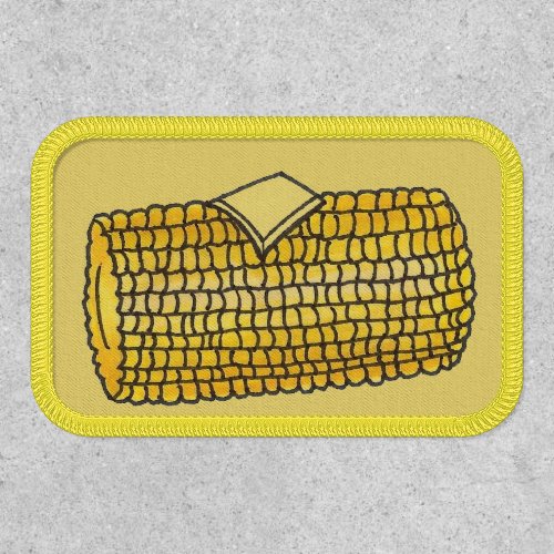 Yellow Picnic Food Corn on the Cob with Butter Patch