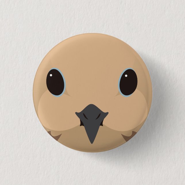 Yellow pigeon-Mourning dove Pinback Button (Front)
