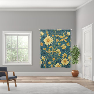 Yellow Pimpernel Garden Welcome William Morris Art Blackout Curtains