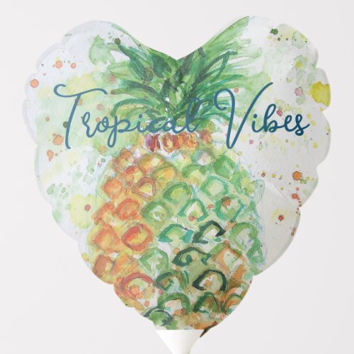 Yellow Pineapple Fruit Beachy Tropical Vibes Balloon