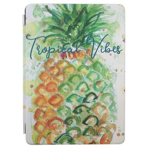 Yellow Pineapple Fruit Beachy Tropical Vibes iPad Air Cover