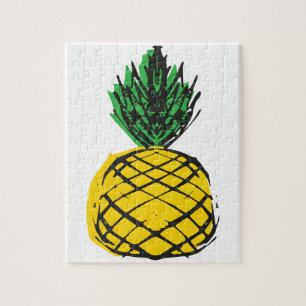YELLOW PINEAPPLE JIGSAW PUZZLE