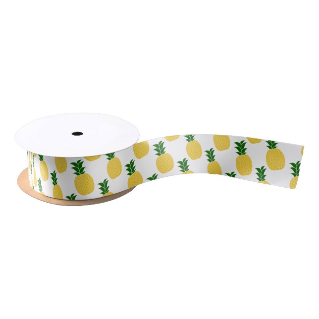 Yellow Pineapple Satin Ribbon (Spool)