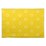 Yellow Pineapple Slices Pattern Cloth Placemat