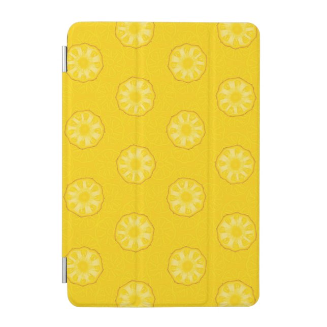 Yellow Pineapple Slices Pattern iPad Mini Cover (Front)