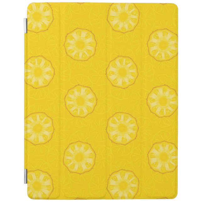 Yellow Pineapple Slices Pattern iPad Smart Cover (Front)