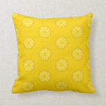 Yellow Pineapple Slices Pattern Throw Pillow