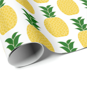 Yellow Pineapple Wrapping Paper